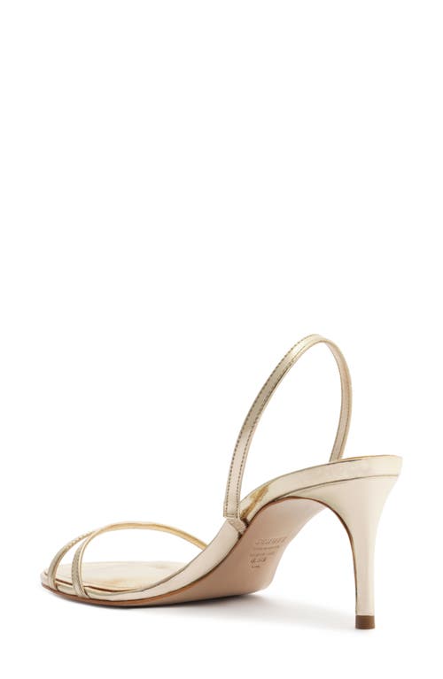 Schutz Diana Metallic Slingback Sandal In Platina