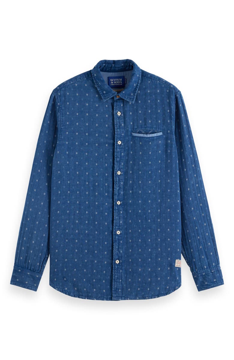 Scotch & Soda Denim Button-Up Shirt, Alternate, color, Washed Indigo