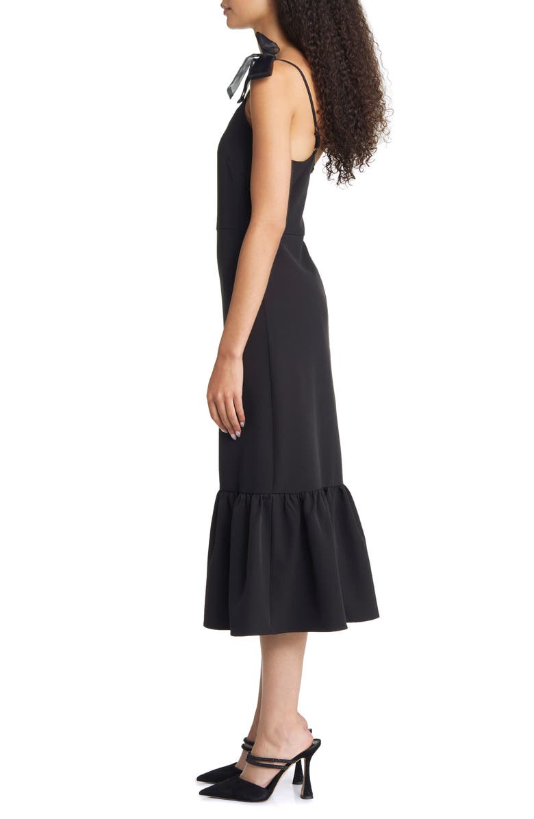 Lulus What a Gift Bow Strap Cocktail Midi Dress, Alternate, color, 