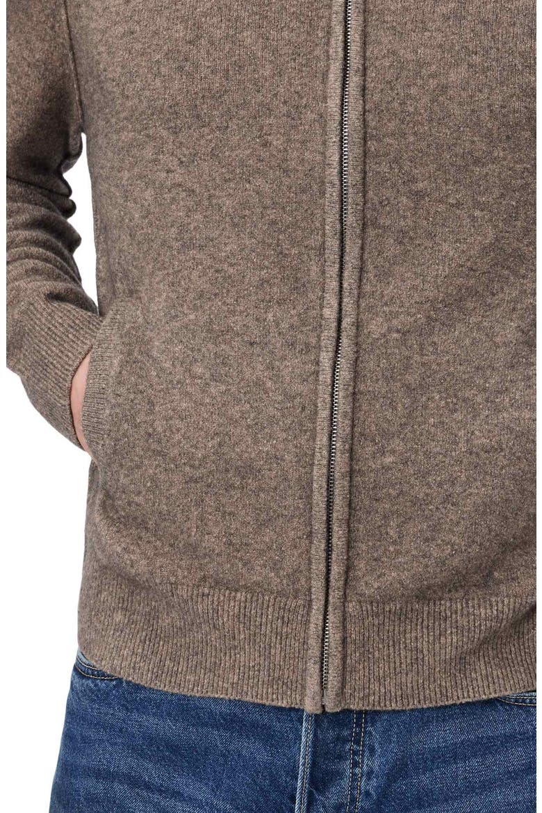 Bobbie Zip Cardigan, Alternate, color, SWAN TAUPE