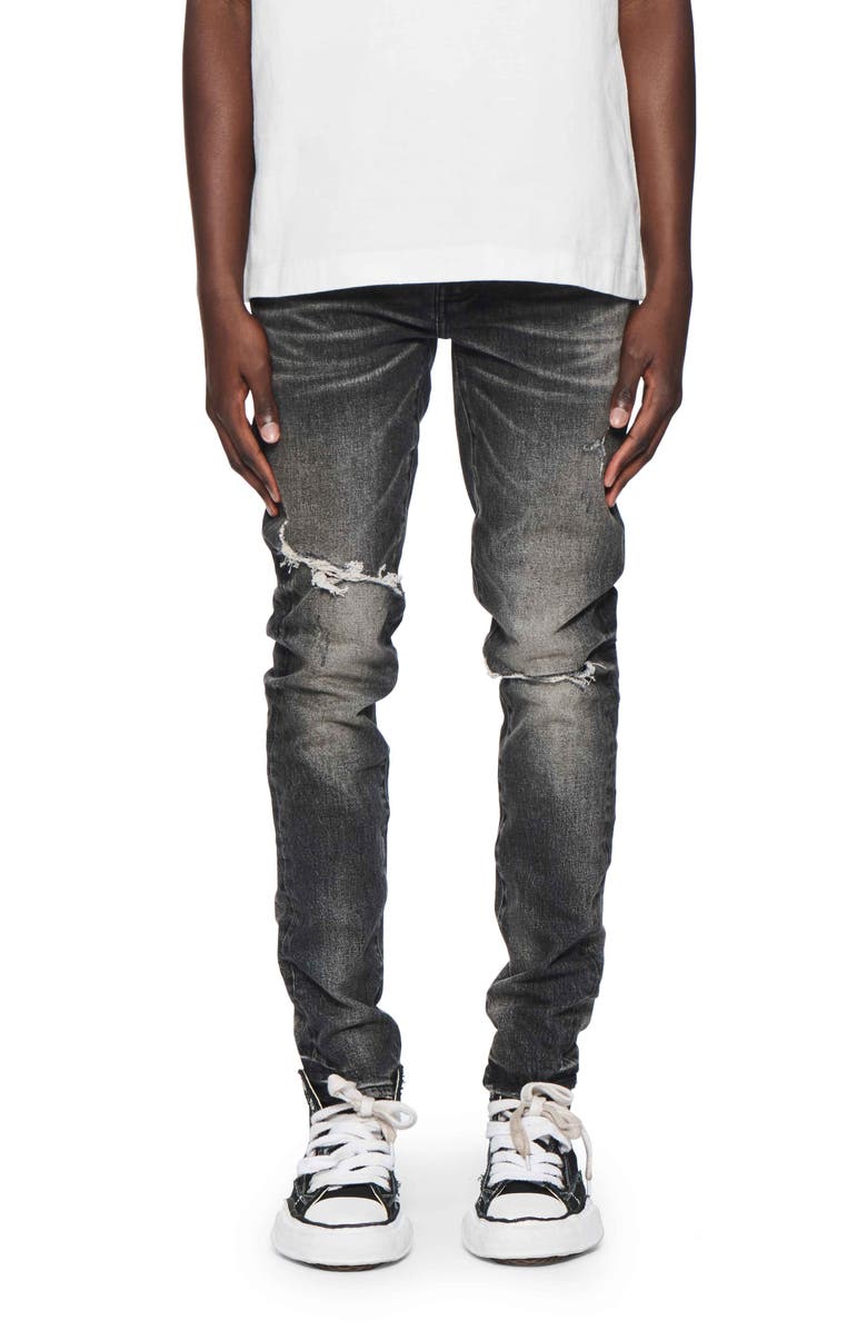 PURPLE BRAND Week Old Ripped Skinny Jeans, Main, color, 