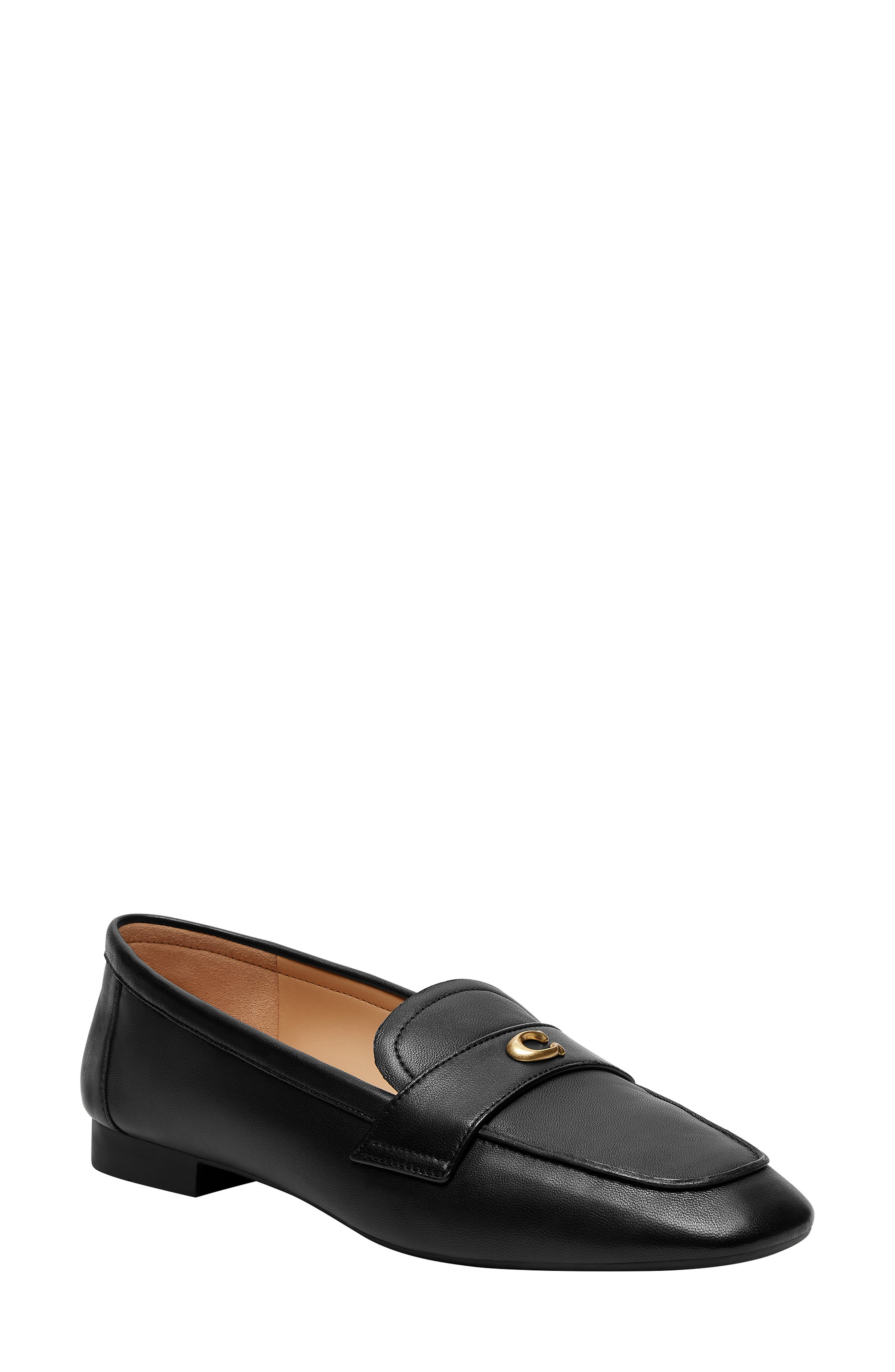 COACH Sculpted C Loafer, Main, color, Black
