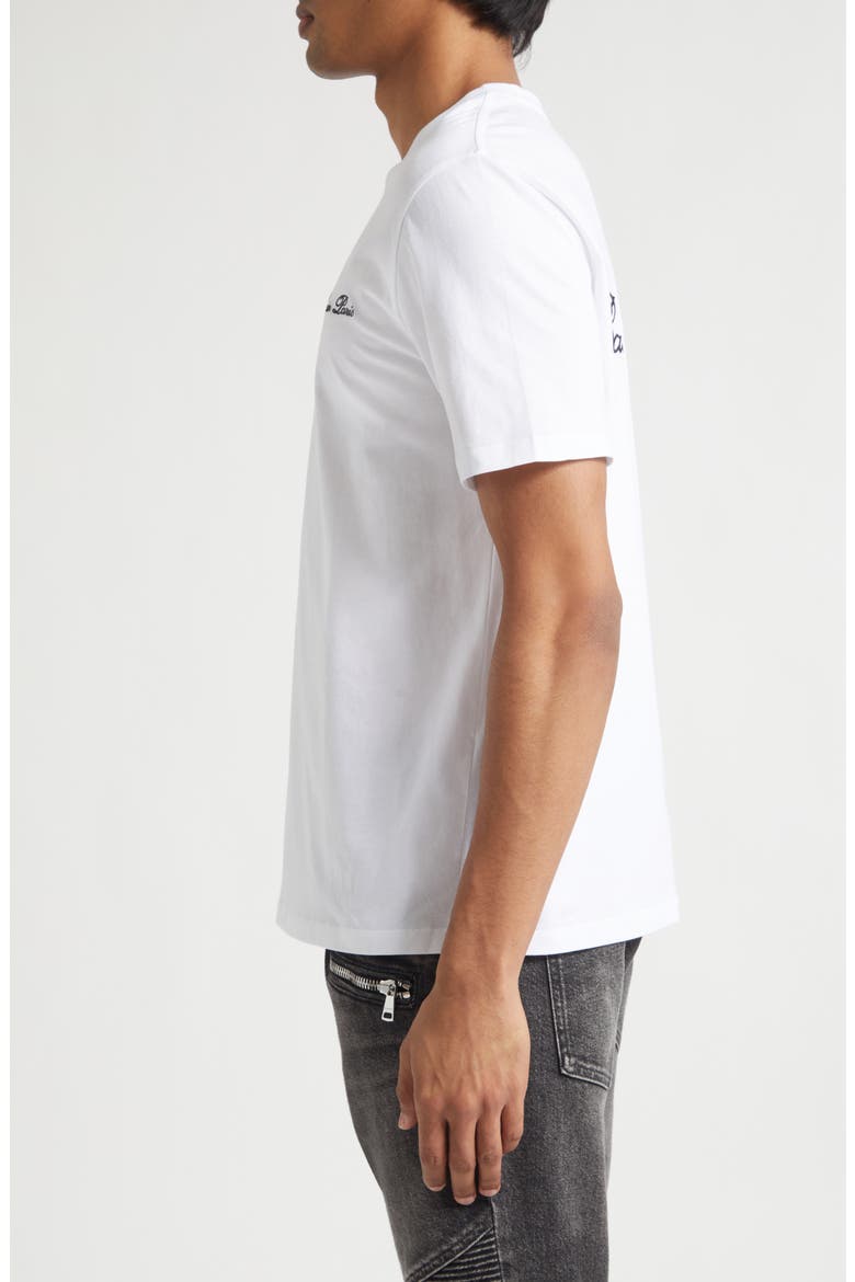 Paris Signature Embroidered T-Shirt, Alternate, color, GAB BLACK/ WHITE
