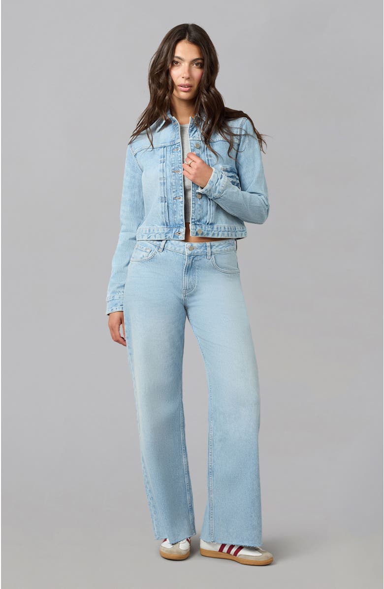 Lola Denim Sabrina Classic Denim Jacket, Alternate, color, Whimsy Blue