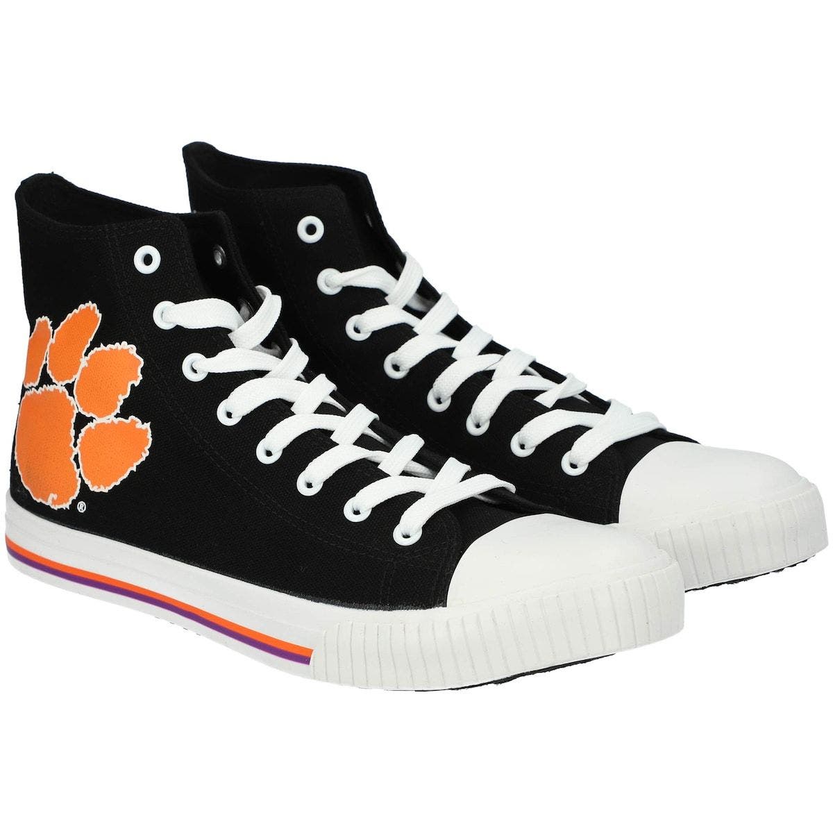 FOCO Men's FOCO Clemson Tigers Big Logo High Top Canvas Shoes, Main, color, 