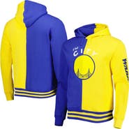 Mitchell & Ness Men's Mitchell & Ness Royal/Gold Golden State Warriors Hardwood Classics Split Pullover Hoodie