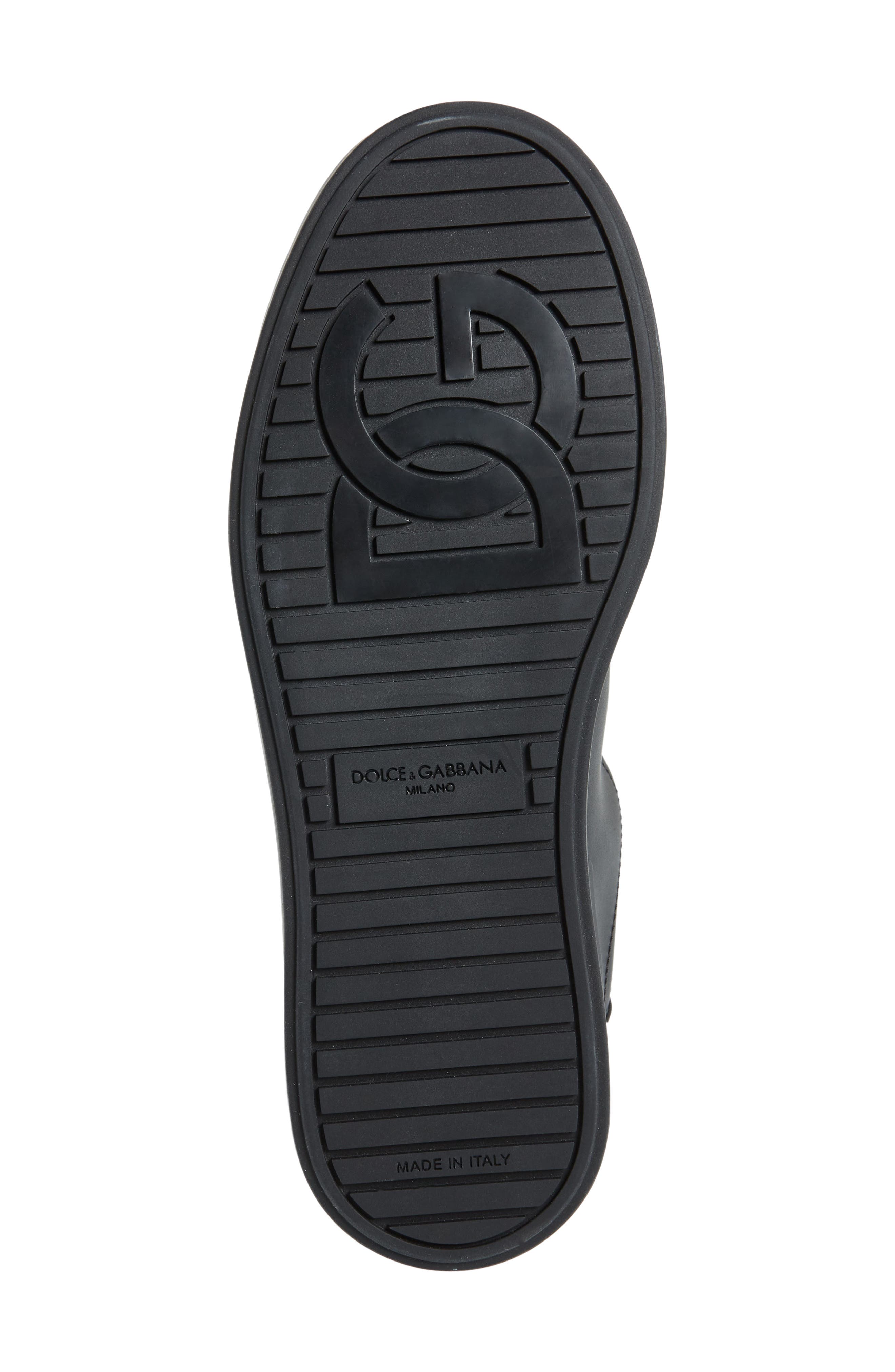 Dolce&Gabbana Portofino Sneaker, Alternate, color, Black/ Black