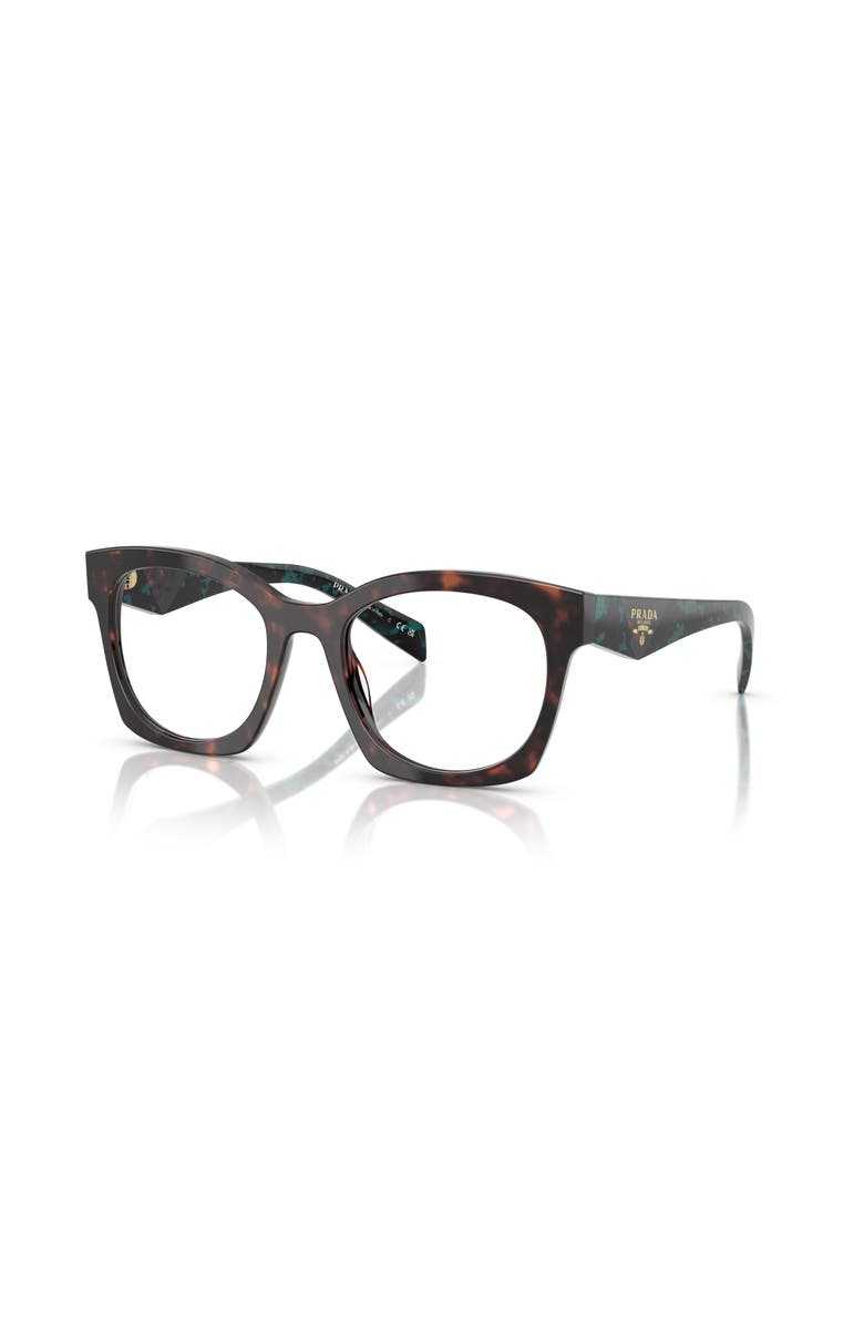 Prada 52mm Irregular optical glasses, Main, color, Tortoise