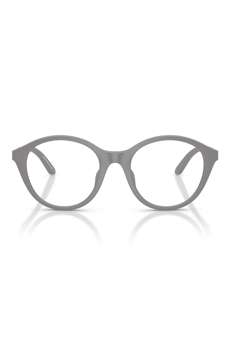 Kids' 48mm Round Optical Glasses & Clip-On Sunglasses, Main, color, MATTE GREY / CLEAR