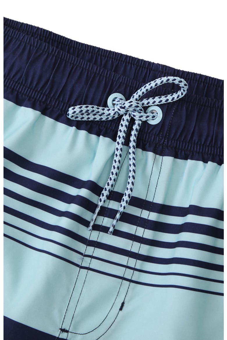 All-Day Comfort Mesh-Lined Swim Trunks, Alternate, color, Stripes printed