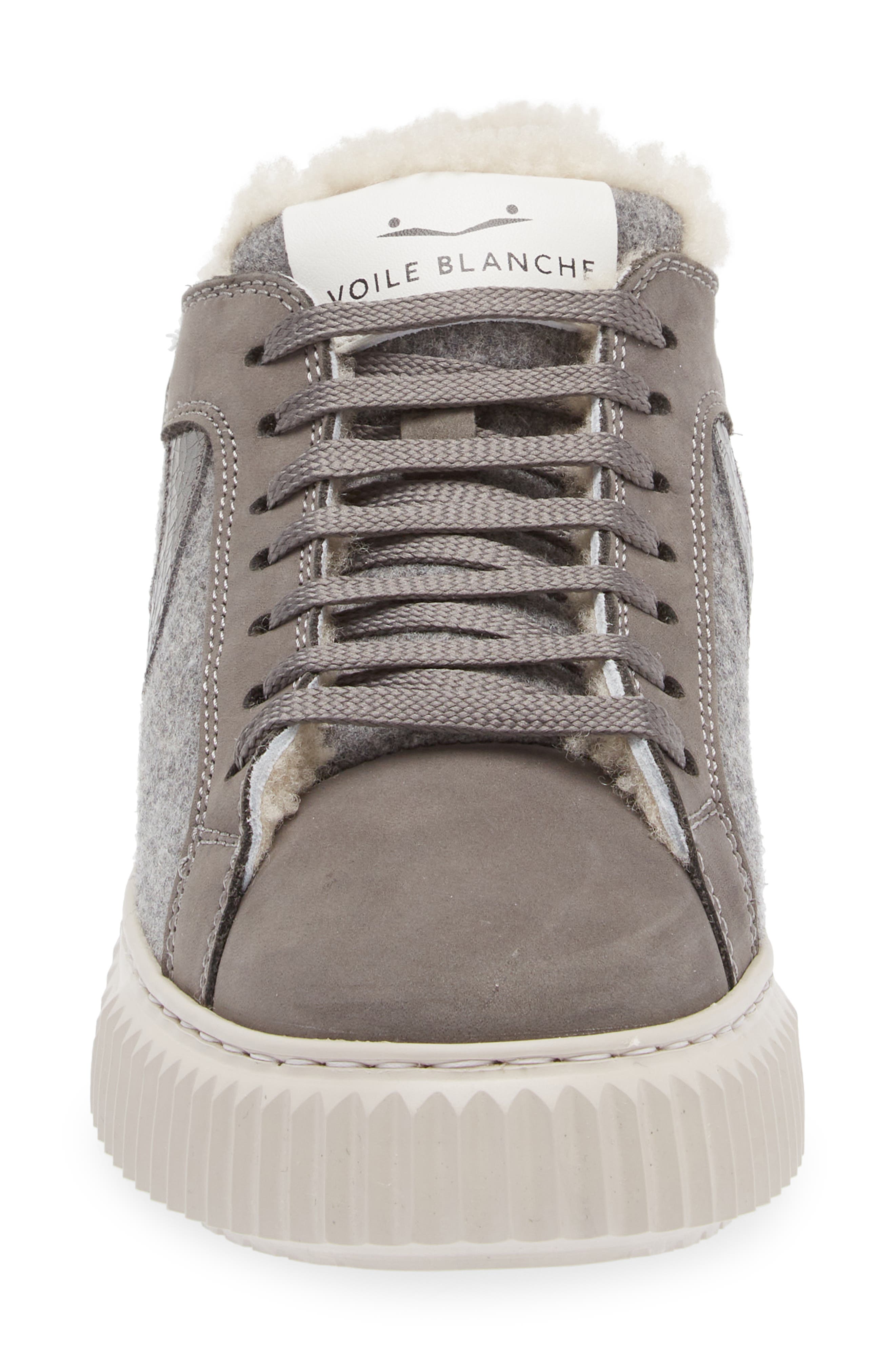Voile Blanche Lipari Genuine Shearling Lined Sneaker, Alternate, color, Anthracite Black