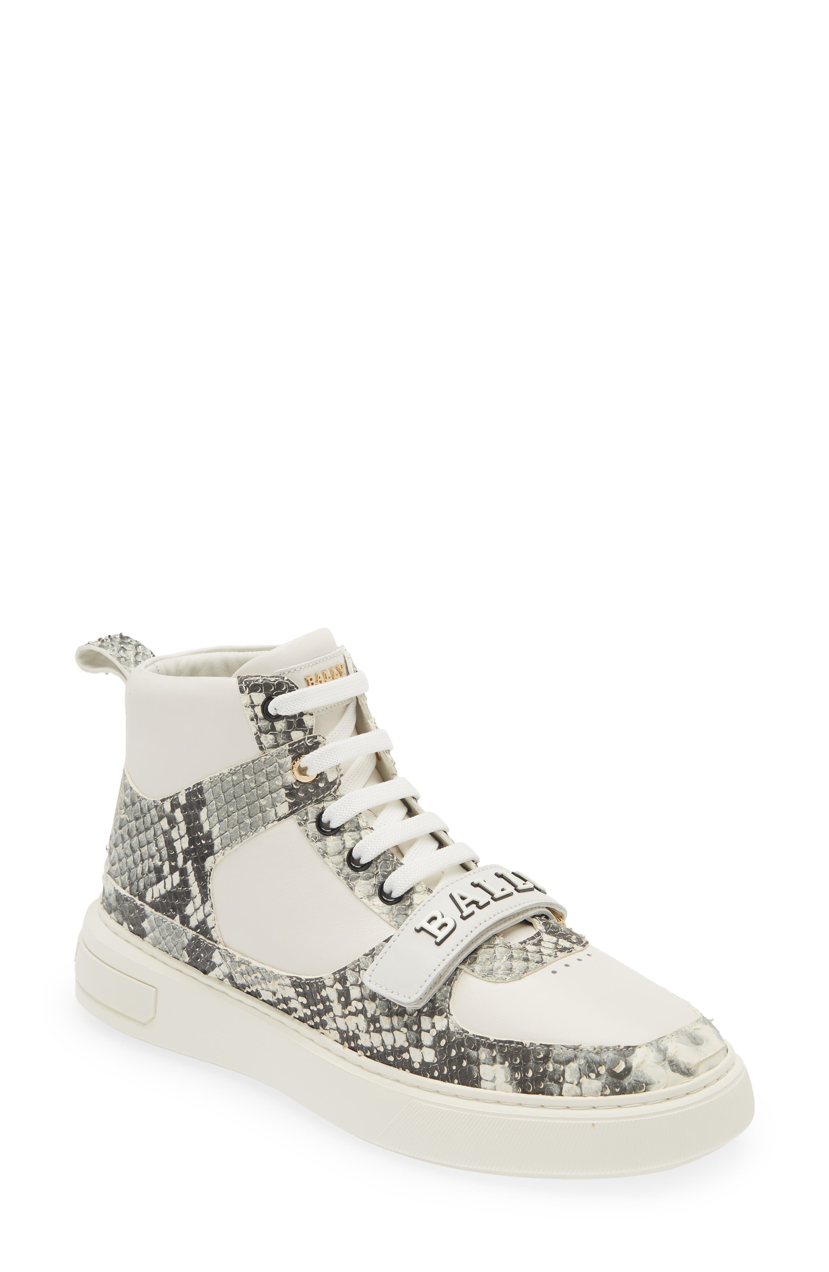 Bally Merryk Snakeskin Embossed High Top Sneaker, Main, color, 
