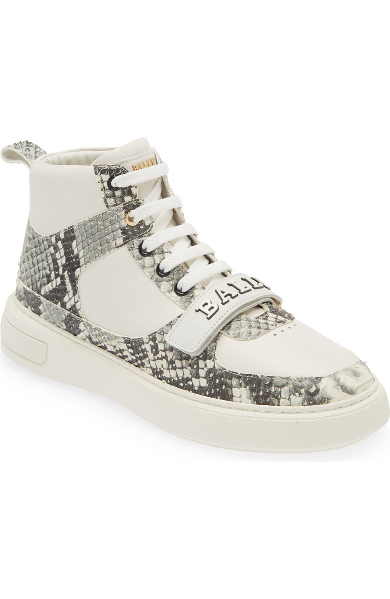 Bally Merryk Snakeskin Embossed High Top Sneaker, Main, color,