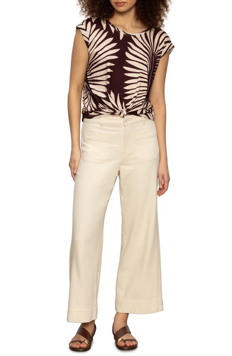 Sanctuary Knotted Muscle T-Shirt, Alternate, color, Mesa Palm