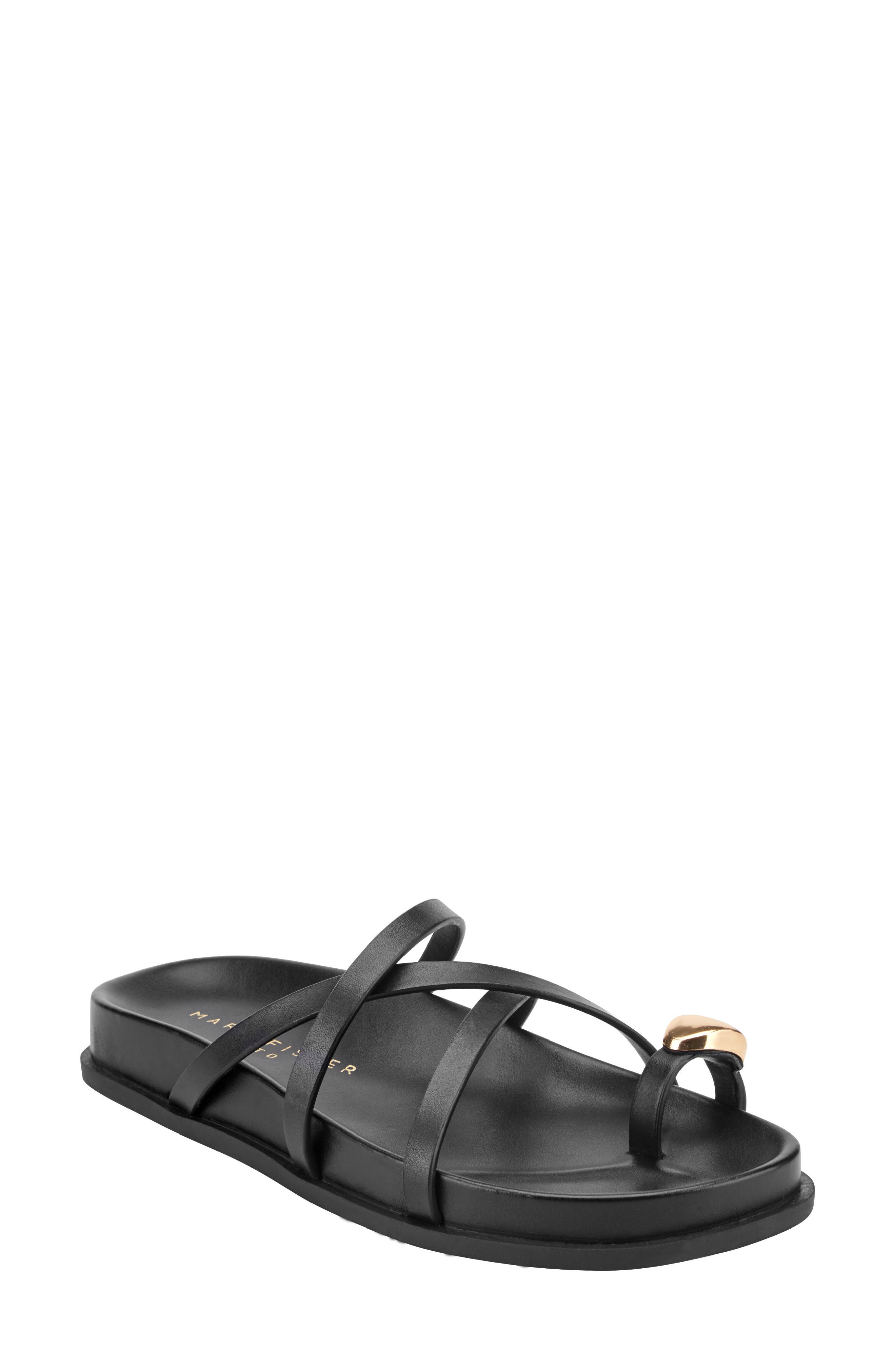 Marc Fisher LTD Braidey Slide Sandal, Main, color, Blk01