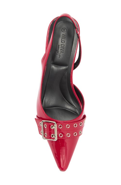 Wild Diva Lounge Aura Kitten Heel Slingback Pump