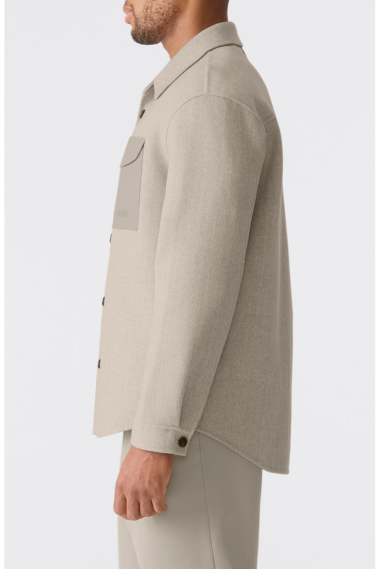 Emmanuel Double Face Wool Overshirt, Alternate, color, TAUPE MIX-TAUPE