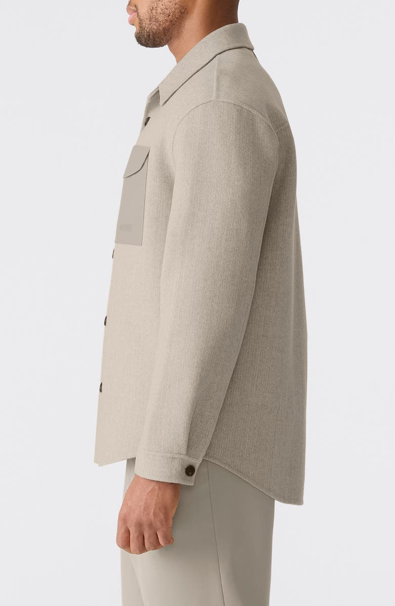 Mackage Emmanuel Double Face Wool Overshirt, Alternate, color, Taupe Mix-Taupe