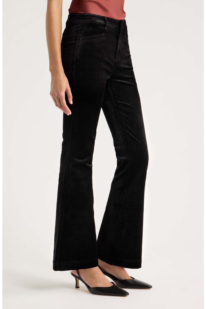 Laurel Canyon High Waist Flare Jeans, Alternate, color, BLACK OVERDYE