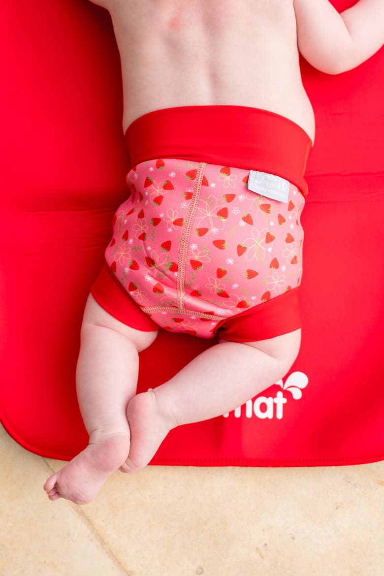 Happy Nappy Duo Reusable Double Swim Diaper, Alternate, color, Strawberry Field