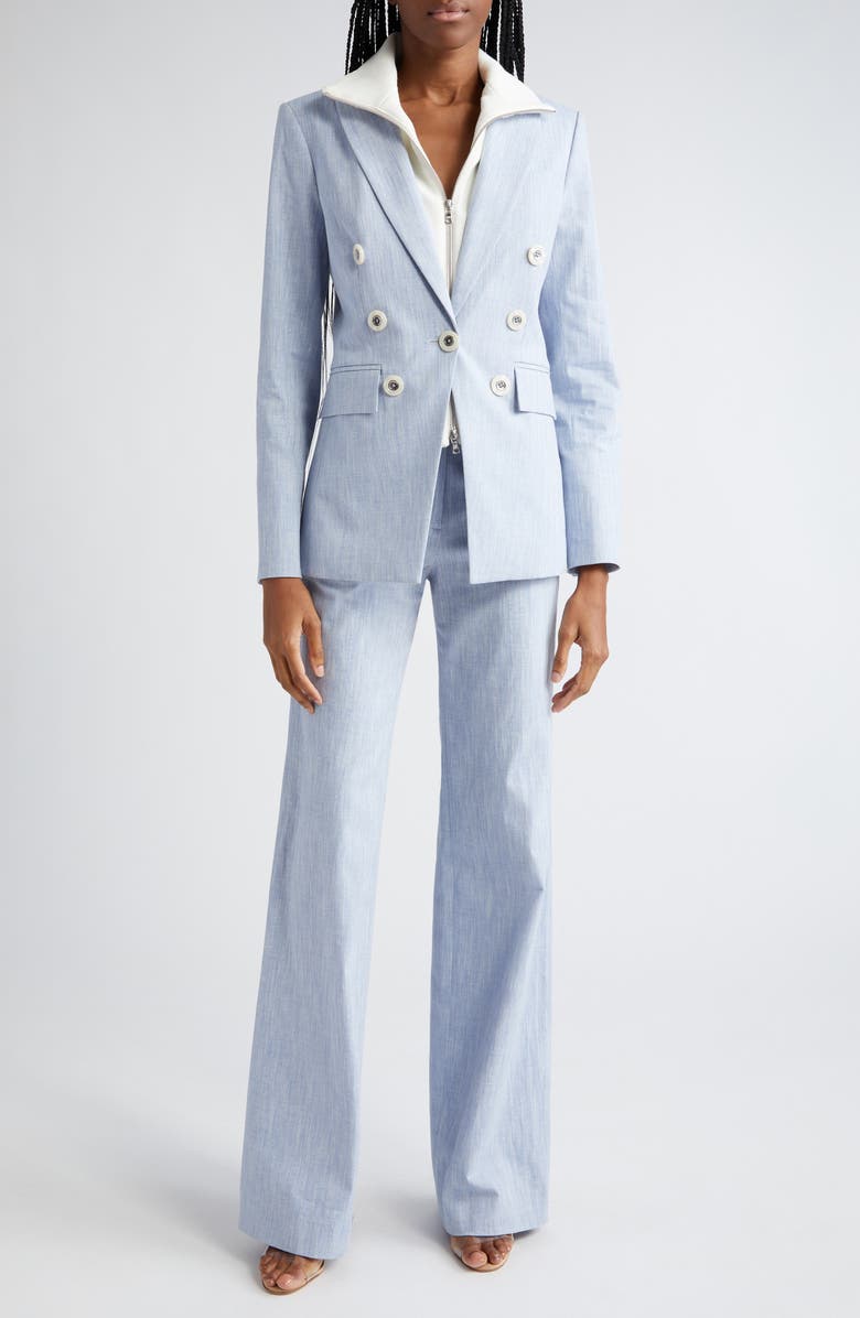 Veronica Beard Gaya Metallic Stripe Cotton Blend Dickey Jacket, Alternate, color,