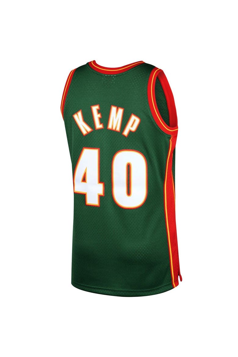 Men's Mitchell & Ness Shawn Kemp Green Seattle SuperSonics Hardwood Classics Swingman Jersey, Alternate, color, Green
