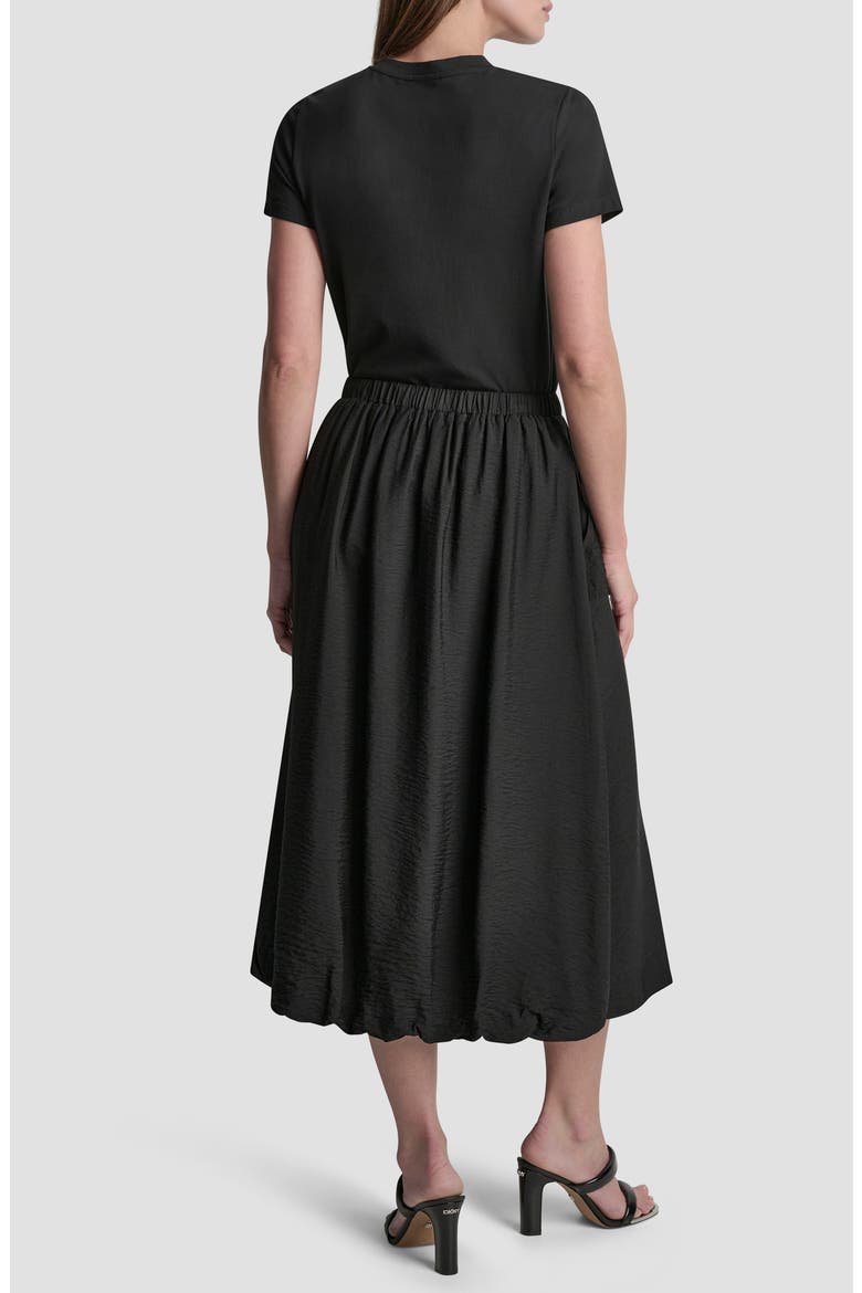 Bubble Cargo Pull On Midi Skirt, Alternate, color, BLACK