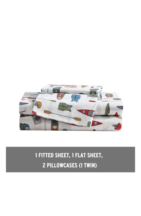 Kayak Adventure Cotton Sheet Set
