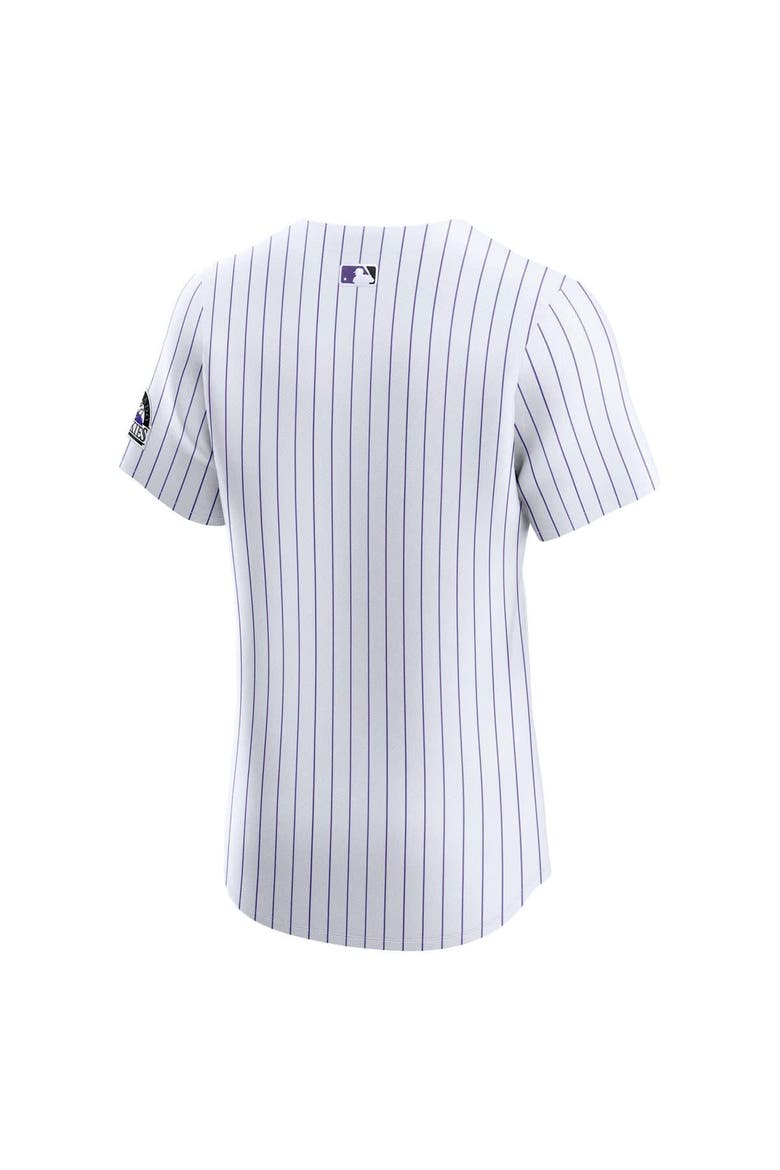 Men's Nike White Colorado Rockies Home Elite Jersey, Alternate, color, White