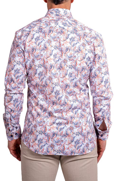 Maceoo Fibonacci Ascension Contemporary Fit Button-up Shirt In White