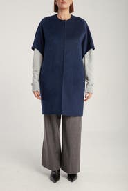 1982 Cashmere Short Sleeve Crew Neck Coat