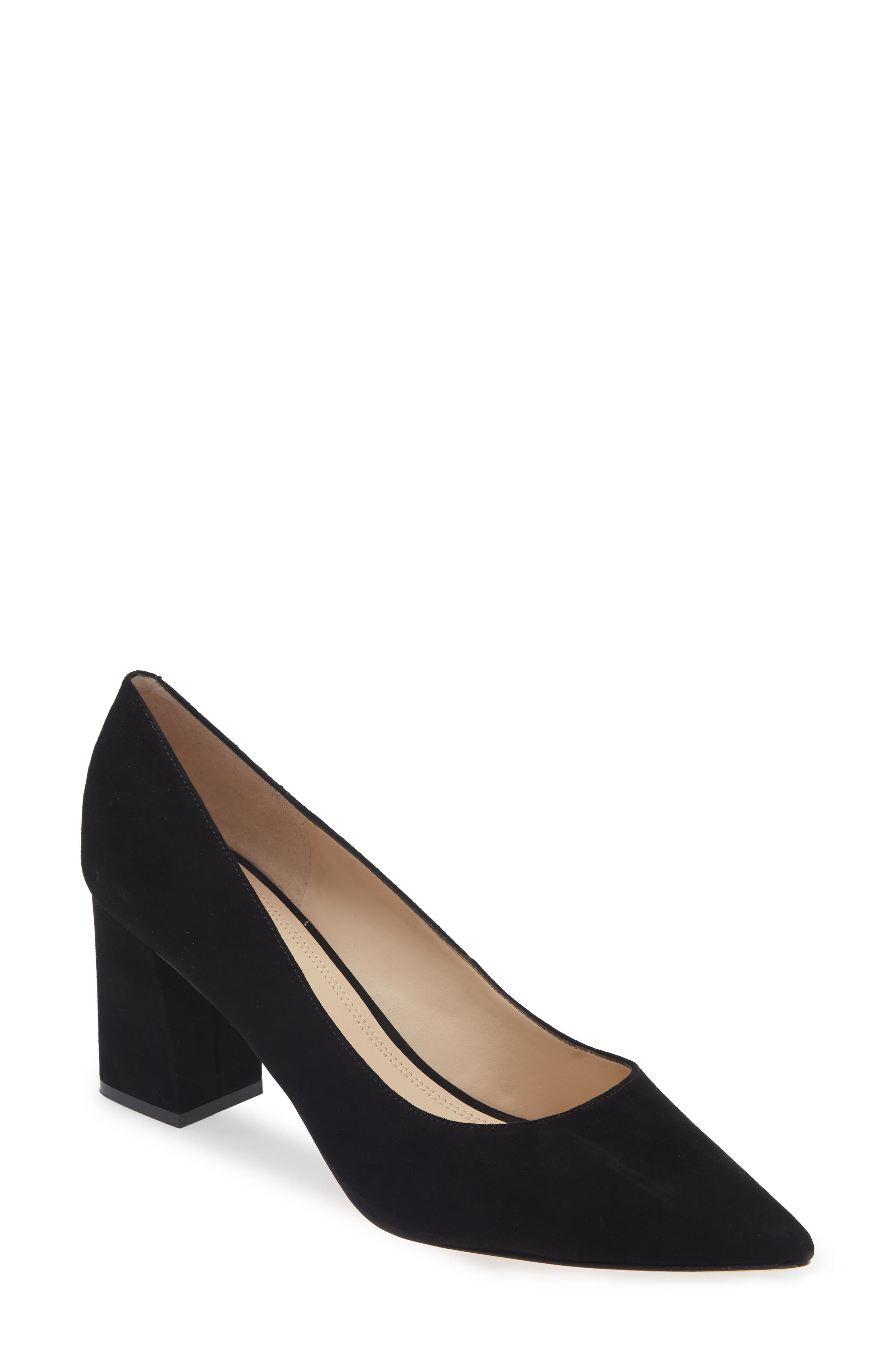 Marc Fisher LTD Zala Block Heel Pump, Alternate, color, Black Suede