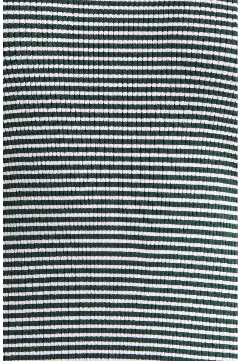 Ribbed Stripe Long Sleeve Top, Alternate, color, PINE/ SNOW