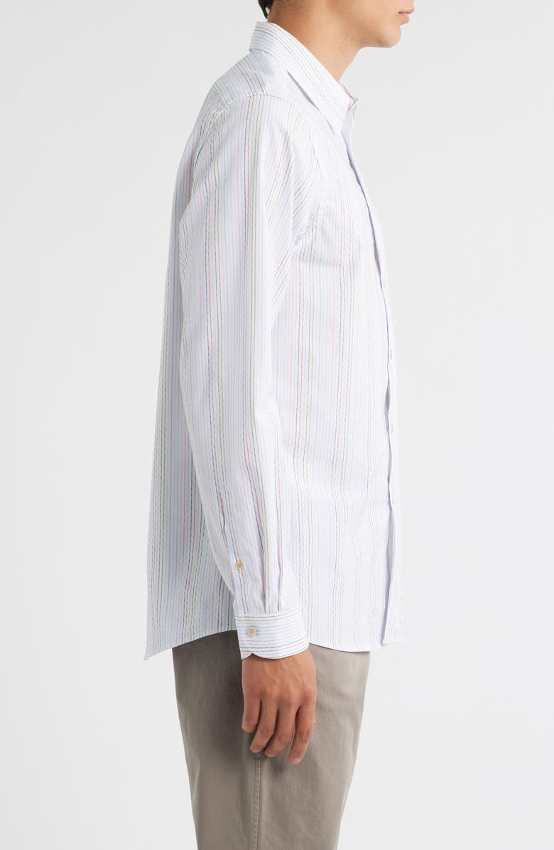 PS Paul Smith Stripe Cotton Button-Up Shirt, Alternate, color, Blue Multi