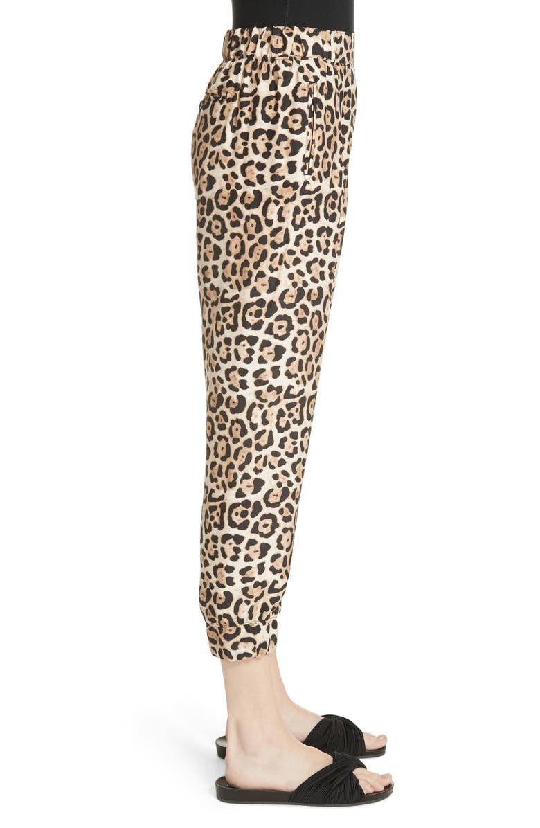 ATM Anthony Thomas Melillo Leopard Print Silk Pants, Alternate, color,