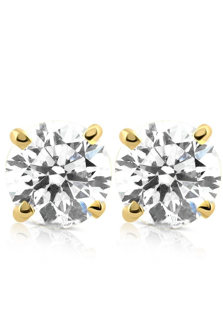 1.50ct Lab Grown Diamond Studs 14k Gold Screw Backs, Main, color, 14k Yellow Gold