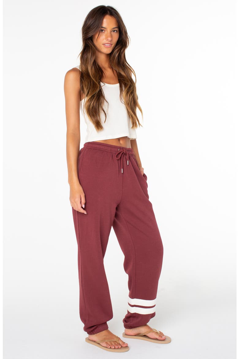 Sunset Stripe Sweatpants, Alternate, color, PORT