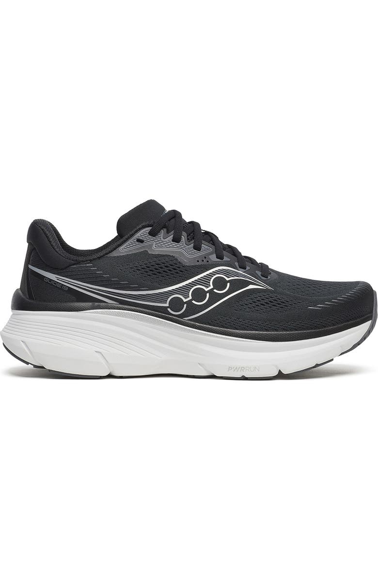 Saucony Guide 19 Running Shoe, Alternate, color, Black/ Silver