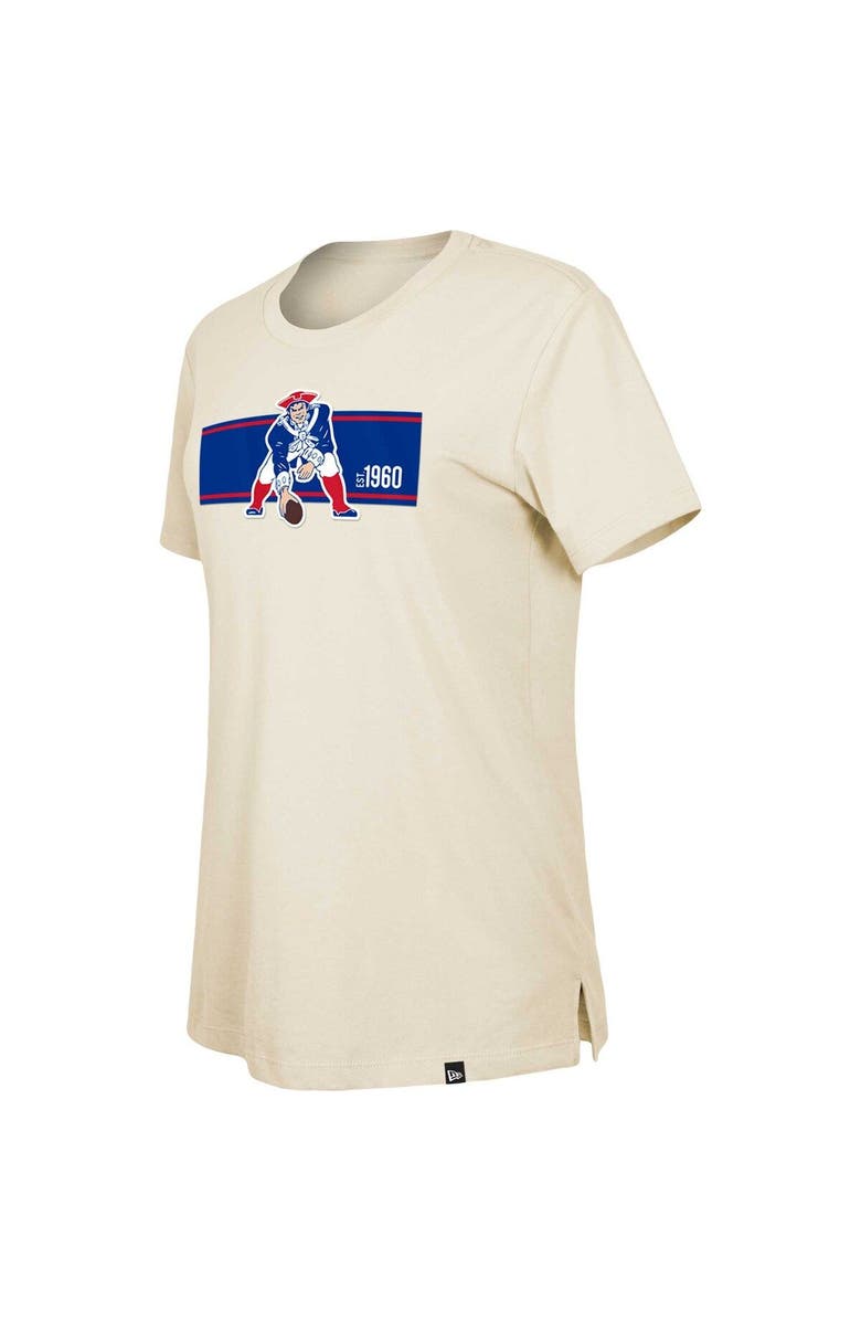 New Era Women's New Era Tan New England Patriots Third Down Historic T-Shirt, Alternate, color, Cream