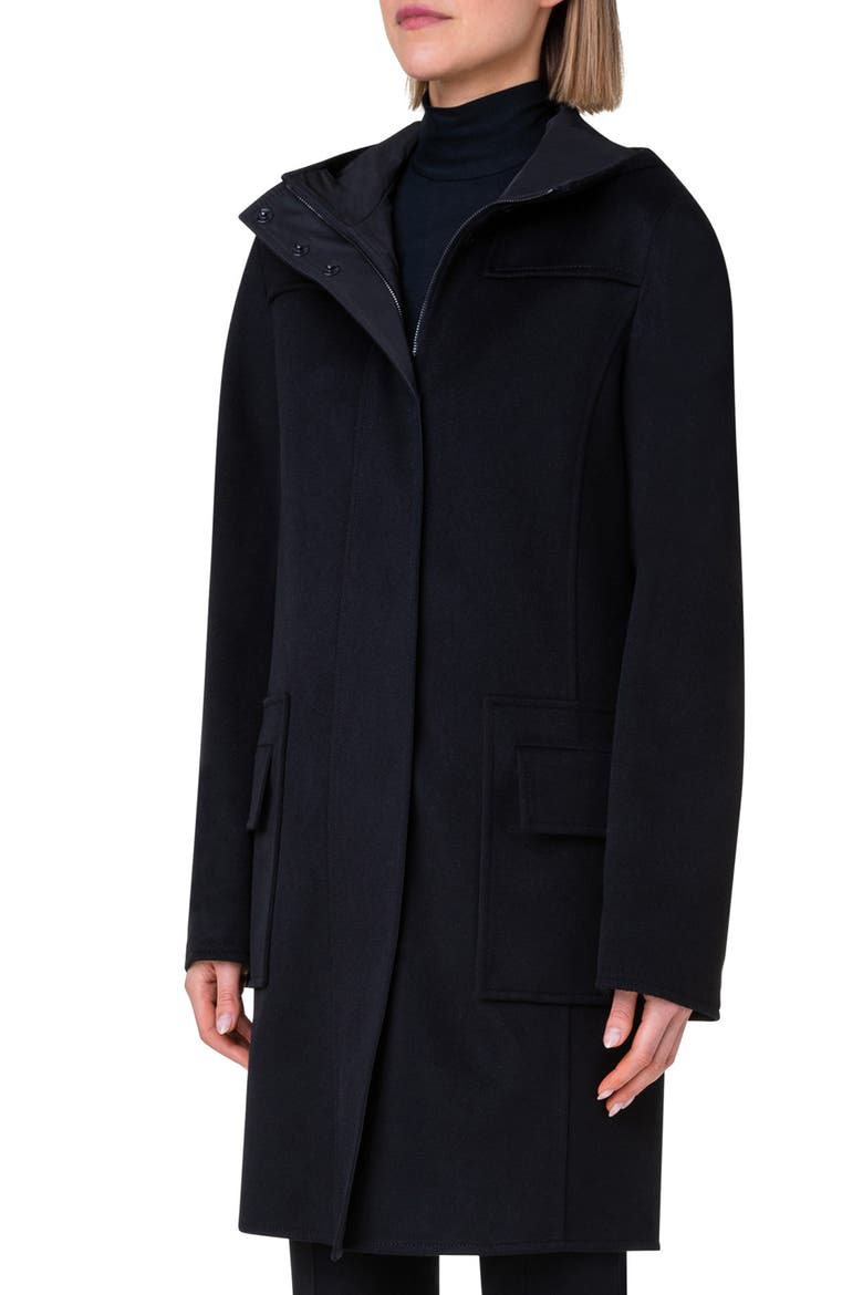 Wool Duffle Coat, Alternate, color, 009 BLACK
