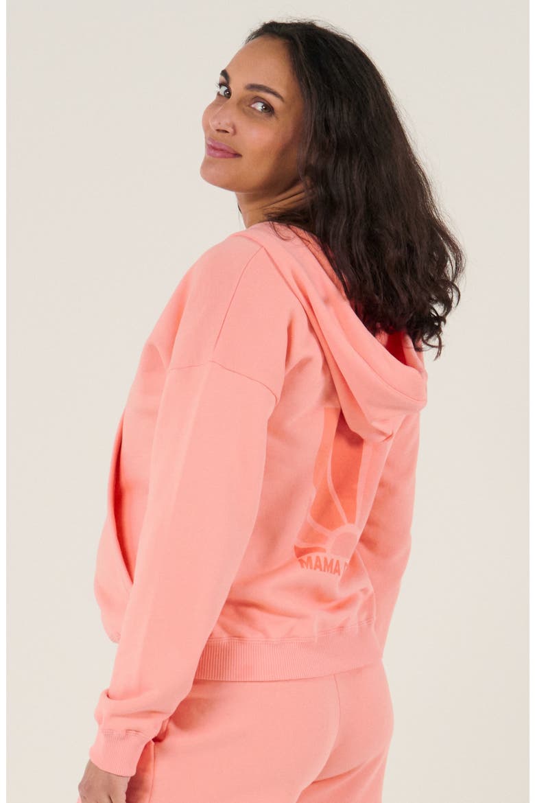Maternity and Nursing Hoodie Coconut, Alternate, color, Apricot