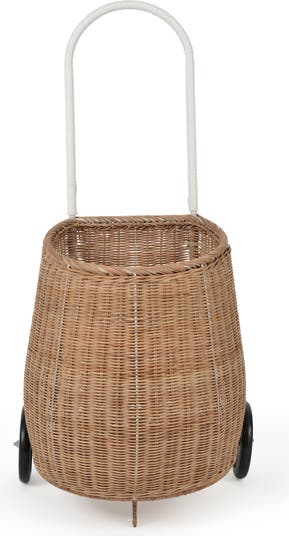 Olli Ella Luggy Natural Rattan Wheeled Basket | Nordstrom