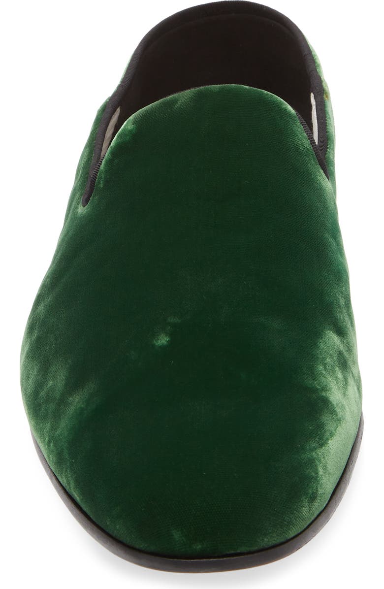 TOM FORD Velvet Smoking Slipper, Alternate, color, Emerald