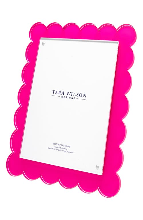 Tara Wilson Designs Scallop Picture Frame In Pink