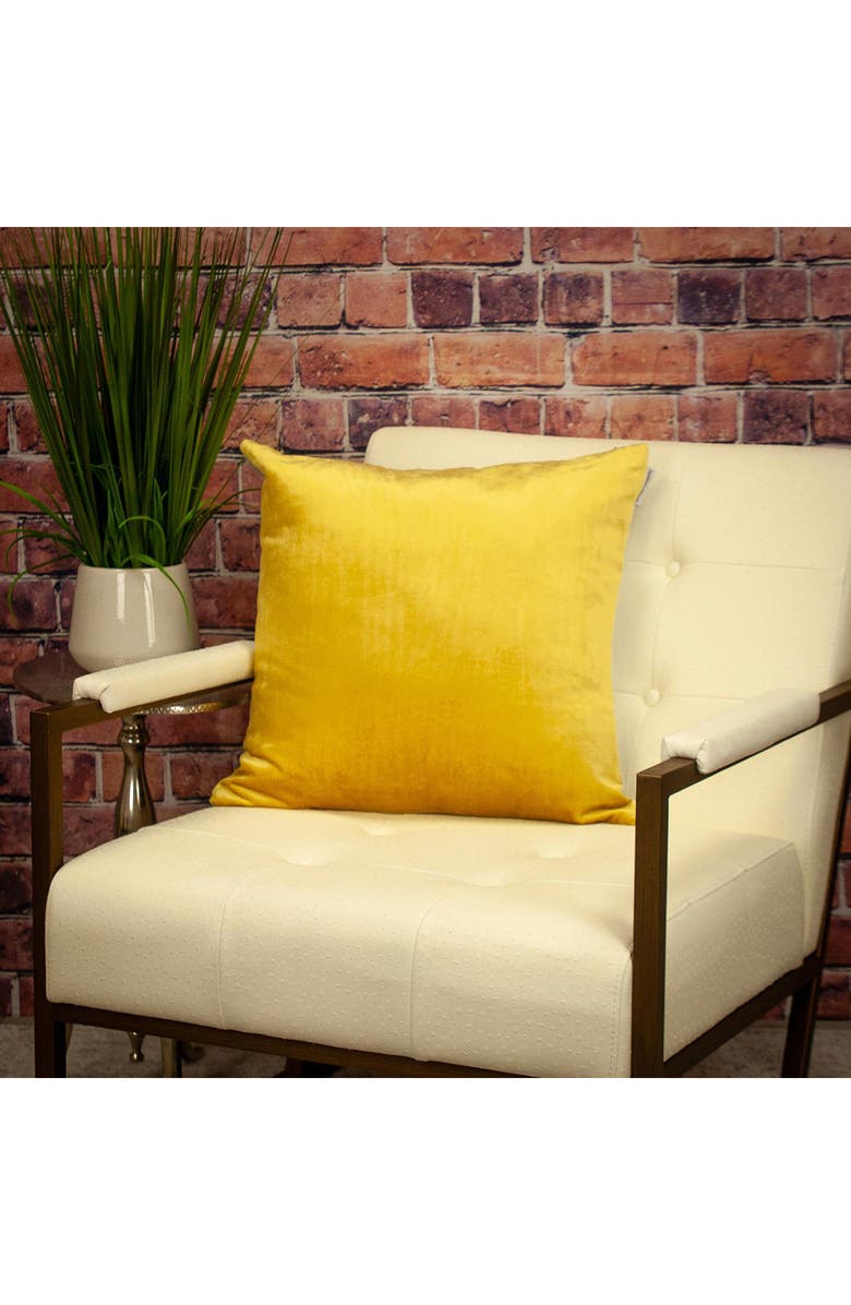 PARKLAND COLLECTION Nerine Transitional Yellow Throw Pillow, Alternate, color, Yellow