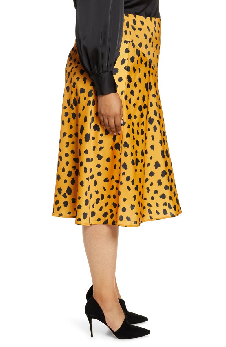 ELOQUII R29 x ELOQUII Animal Print Satin Skirt, Alternate, color, 