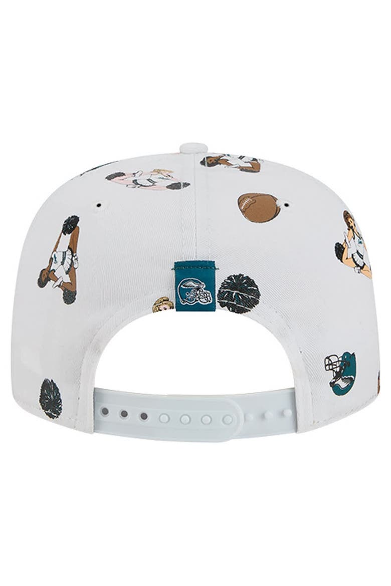 Men's New Era  White Philadelphia Eagles Team Cheer 19TWENTY Snapback Hat, Alternate, color, White
