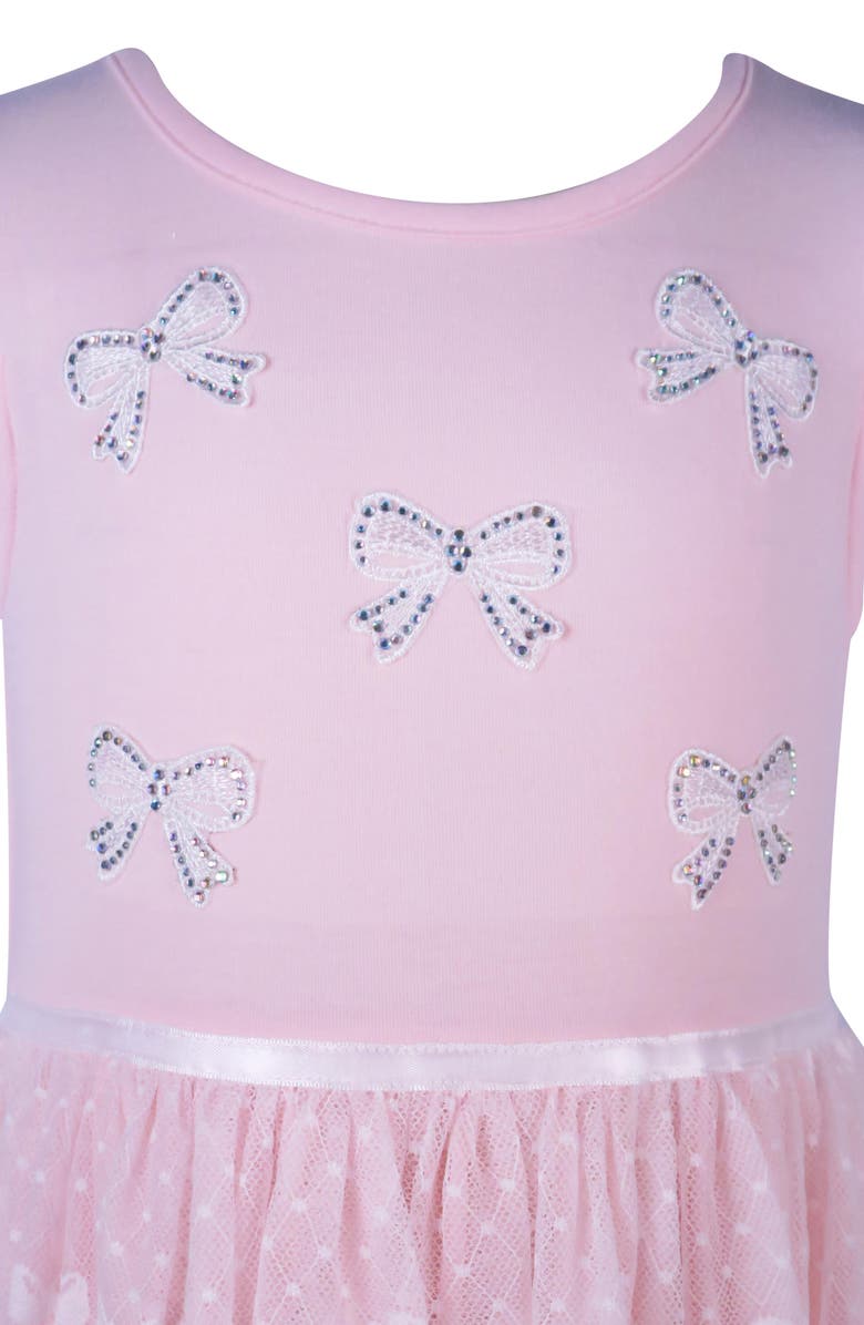 Zunie Kids' Ruffle Bow Lace Dress, Alternate, color, 