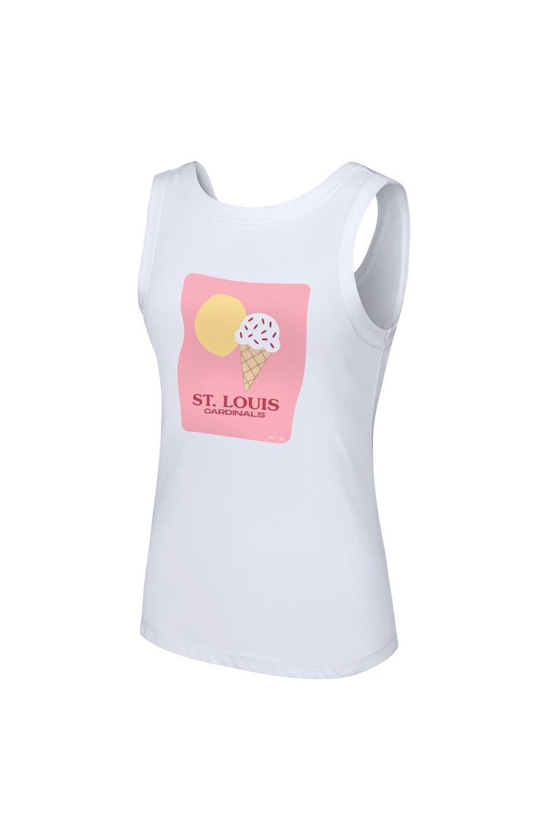 LUSSO Women's Lusso Style  White St. Louis Cardinals Lindy Tank Top, Alternate, color, White