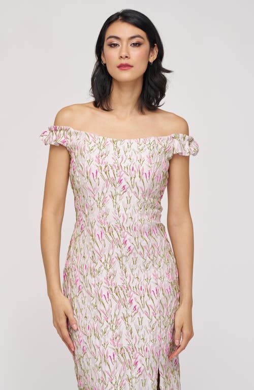 Js Collections Adalyn Floral Embroidered Off The Shoulder Cocktail Dress